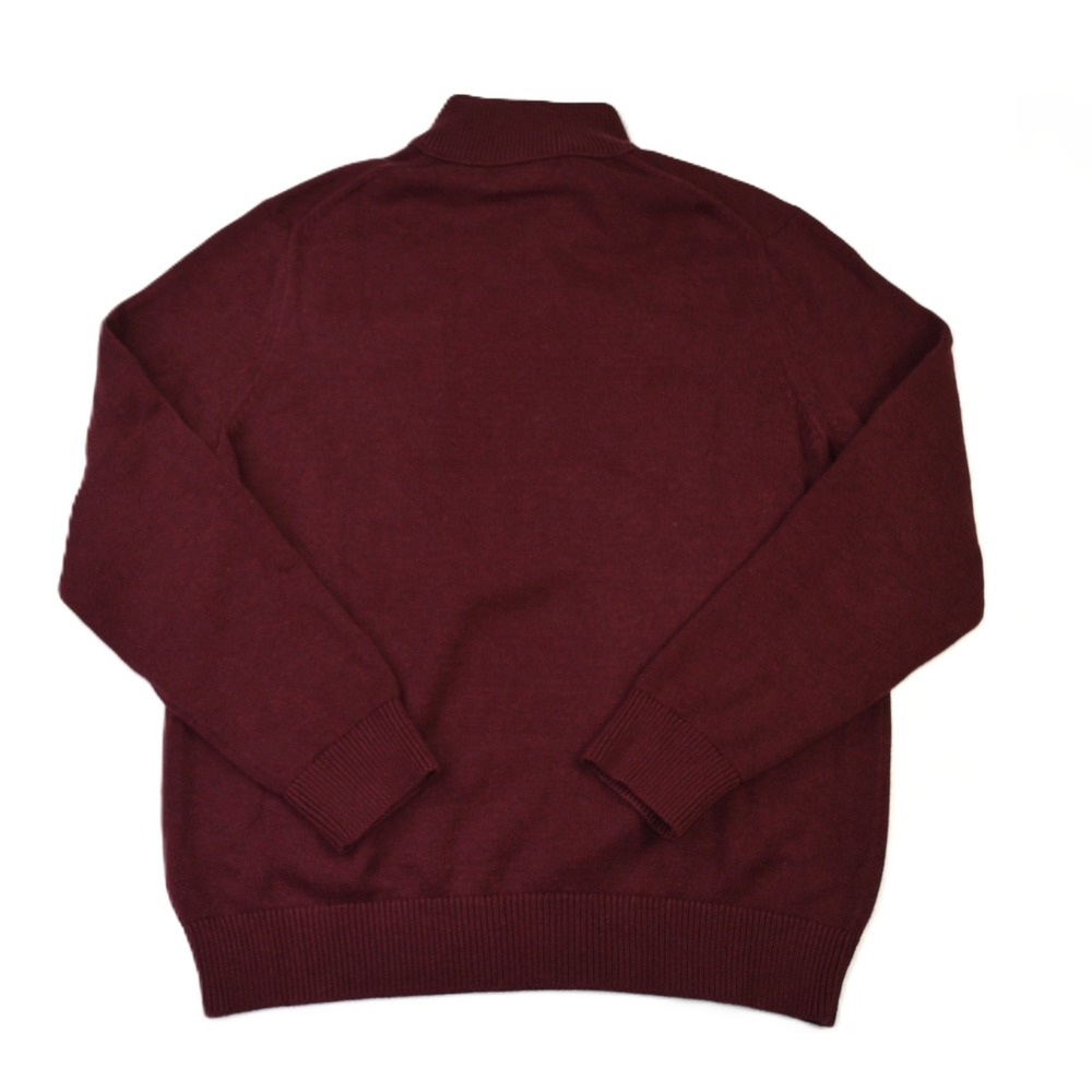 Banana Republic Mens Burgundy Mock Neck Button Pocket Sweater Size L - Picture 3 of 8